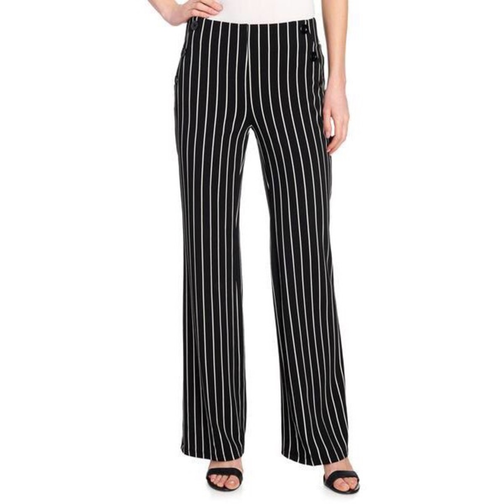 Black and white stripe SAILOR PANTS